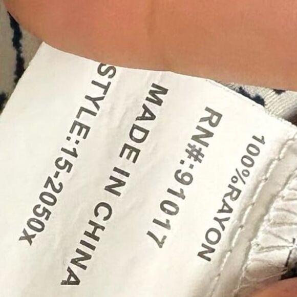 Solitaire Blue And White Blouse Size 1X - Picture 5 of 6